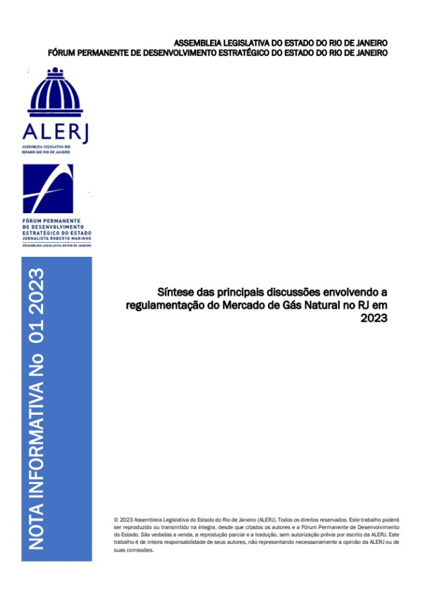 #01 Síntese das principais discussões envolvendo a  regulamentação do Mercado de Gás Natural no RJ em 2023